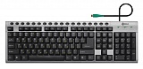 Клавиатура KREOLZ KM01sb, PS/2 проводная , 18 дополнительных клавиш, цвет серебристо-черный