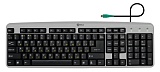 Клавиатура KREOLZ KS01sb, PS/2, проводная , цвет серебристо-черный