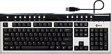 Клавиатура KREOLZ KM736U,  USB, SLIM , silver-black, glossy